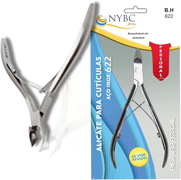 Alicate de Cutícula Inox Afiado Mola Dupla NYBC Beauty