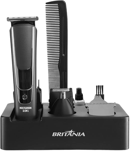 Britânia Aparador de Pelos BAP20 11 em 1 Multigroom Inox, Bivolt