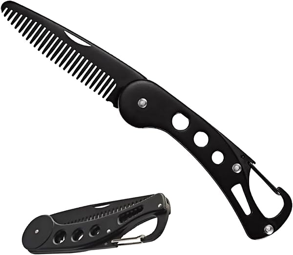 KINTEGOOD Pente de Barba Dobrável de Aço Inoxidável
