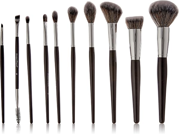 Macrilan Kit 10 Pincéis para Maquiagem Modelo A100