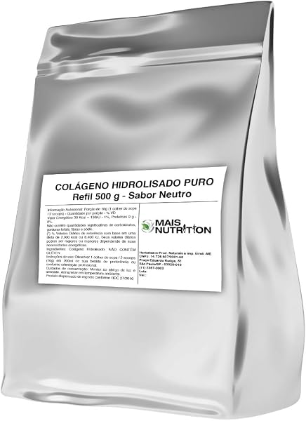 Mais Nutrition Colágeno Hidrolisado Puro em Pó, Sabor Neutro, 500g