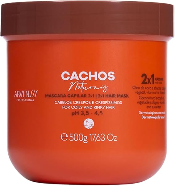 Máscara 2x1 Arvensis Cabelos Crespos e Crespíssimos 500 g
