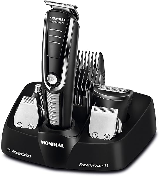 MONDIAL Aparador de Pelos Super Groom 11, Preto/Prata, BG-05