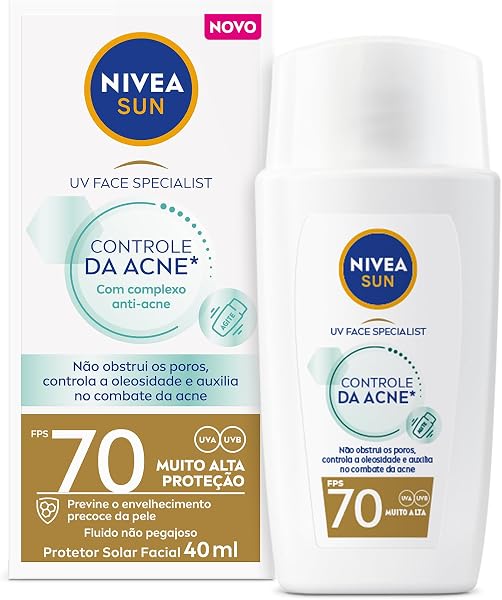 NIVEA SUN Protetor Solar Facial Fluido UV Face Specialist FPS 70 40ml