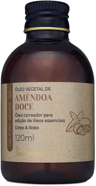 Óleo Vegetal Amêndoa Doce Via Aroma 120 ml 100% Puro