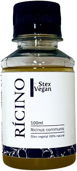 Óleo Vegetal de Rícino, Stex Vegan, 100% Natural e Puro, 100 mL Plástico
