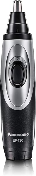 Panasonic ER430K Aparador de pelos para nariz, orelha e rosto molhado/seco com sistema de limpeza a vácuo