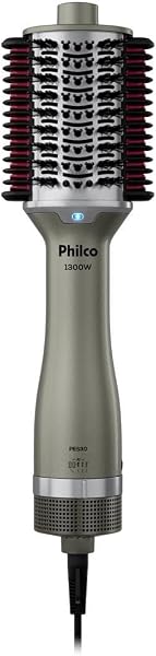 Philco Escova Secadora 1300W Multicerdas PES30 Cerâmica Prata com cromado fumê