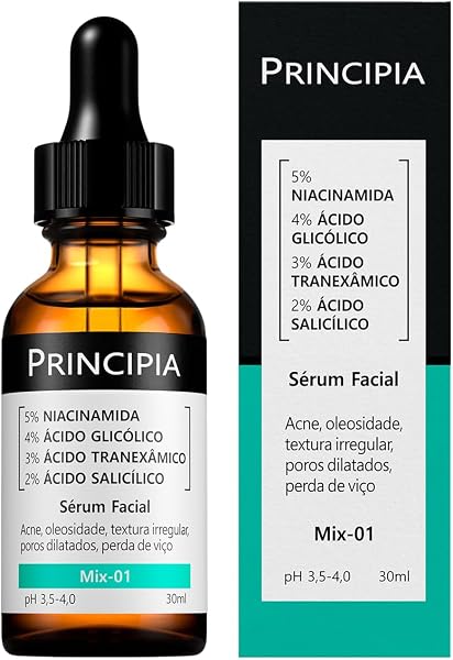 Principia Sérum Mix-01 Niacinamida 5% + Glicólico 4% + Tranexâmico 3% + Salicílico 2%